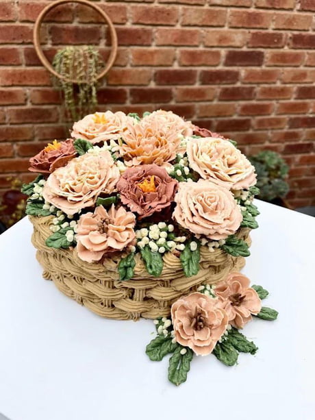 50 Flower basket ideas | flower basket cake, cupcake cakes, cake decorating