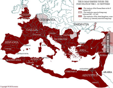Map Of Rome At Its Peak Rome At Its Peak 9gag