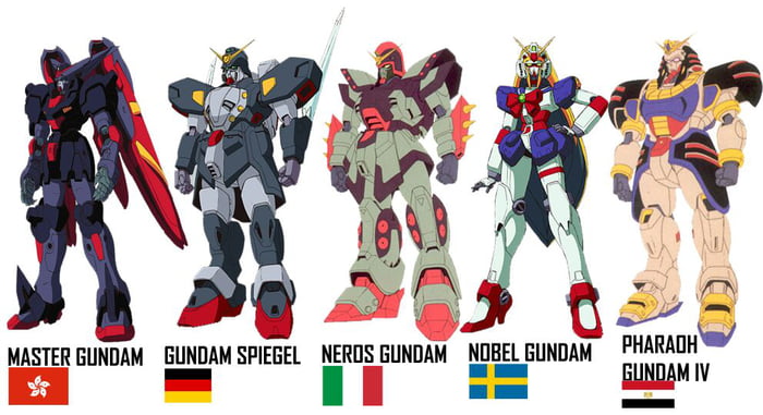 List of Gundams in each countries (G Gundam) - 9GAG