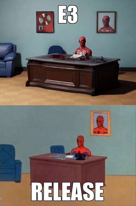 Spiderman sitting at E3 - 9GAG