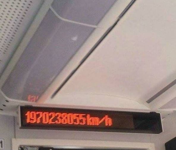 Just a train in Poland, moving over 1.8x faster than the speed of light.