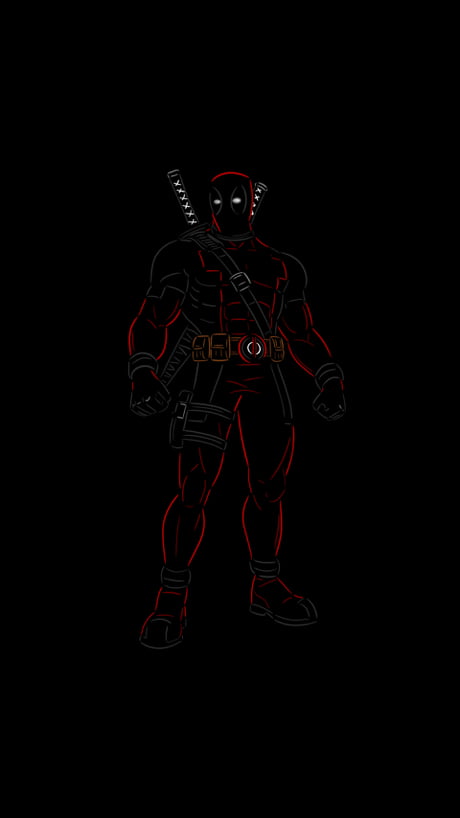 Deadpool(minimal wallpaper) for amoled display - 9GAG