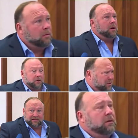 A little compilation of the moment Alex Jones is told that his lawyers  accidentally sent the plaintiffs a digital copy of his entire cellphone -  9GAG