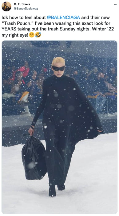 High fashion is a joke”: Internet startled at $1790 Balenciaga trash pouch