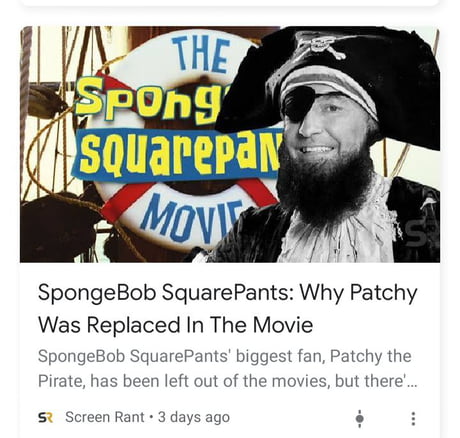 patchy the pirate spongebob squarepants