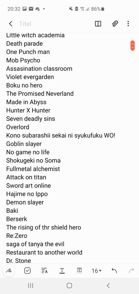 My Girlfriend has never watched anime and she wants to watch it with me so  I made a list of all my favorite anime. But wich anime should I do first? -