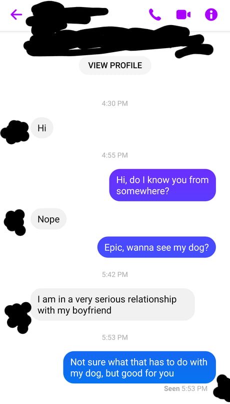 Start a conversation with a girl on facebook