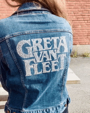My DIY with 4000 rhinestones Greta Van Fleet jacket!
